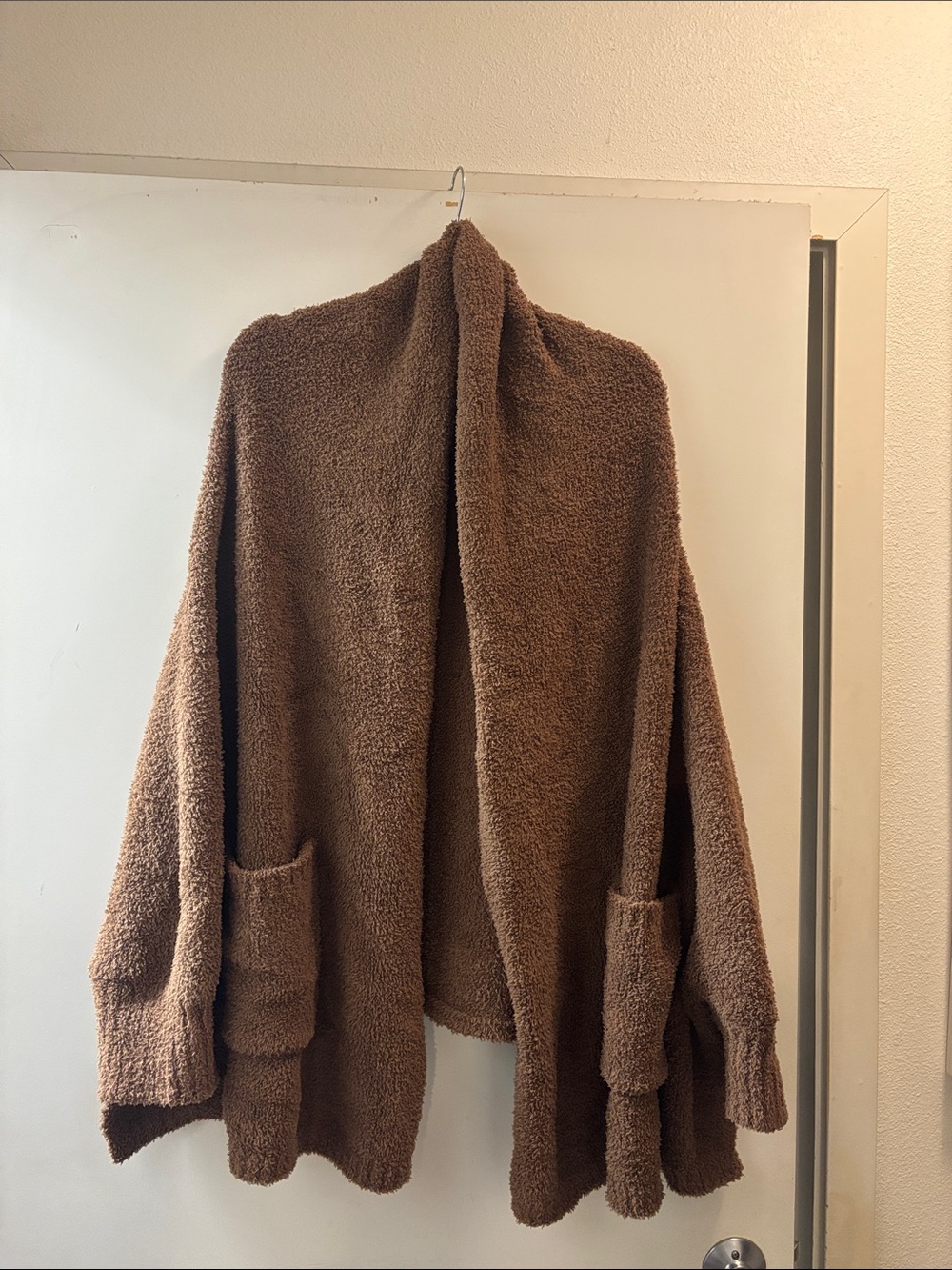NWOT Fashion Nova Plush Open-Front Teddy Cardigan - Brown